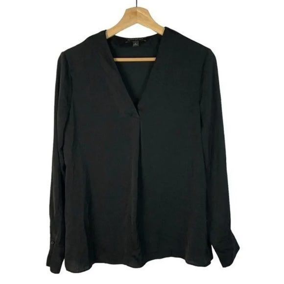Banana Republic Tops - Banana Republic Black Popover Long Sleeve Blouse S